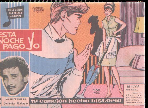 Claro de Luna numero 198: Cancion de Domenico Modugno (numerado 3 en trasera)