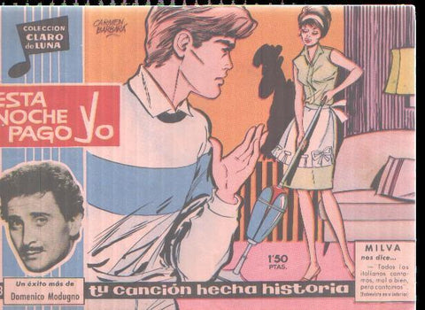 Claro de Luna numero 198: Cancion de Domenico Modugno (numerado 3 en trasera)