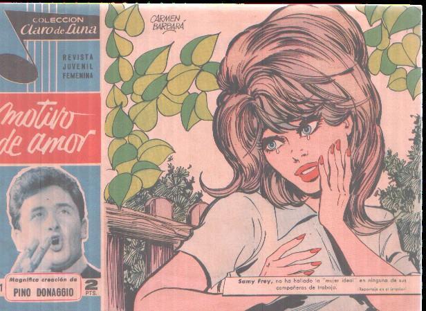 Claro de Luna numero 231: Cancion de Pino Donaggio (numerado 1 en trasera)
