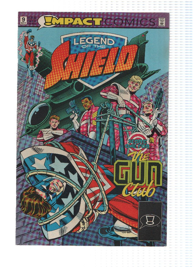 LEGEND OF THE SHIELD, Volume 1 Numero 09: The Gun Club (Impact Comics)