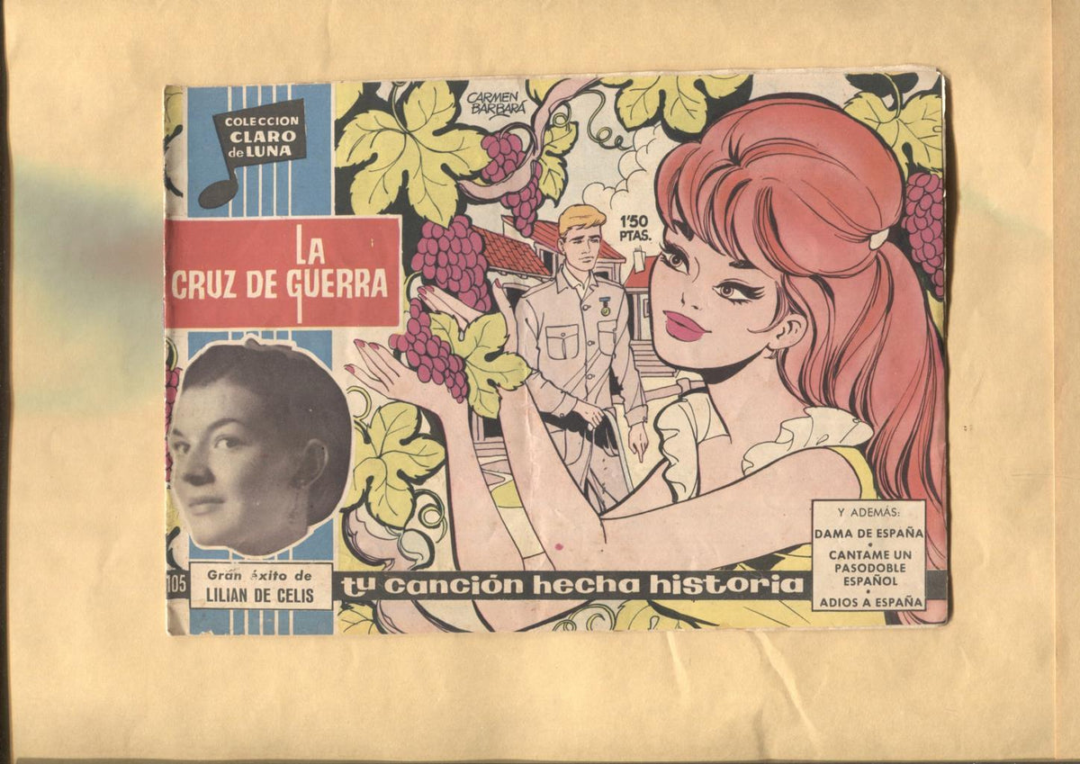 Claro de Luna numero 105: La cruz de guerra de Lilian de Celis (numerada 1 en trasera)