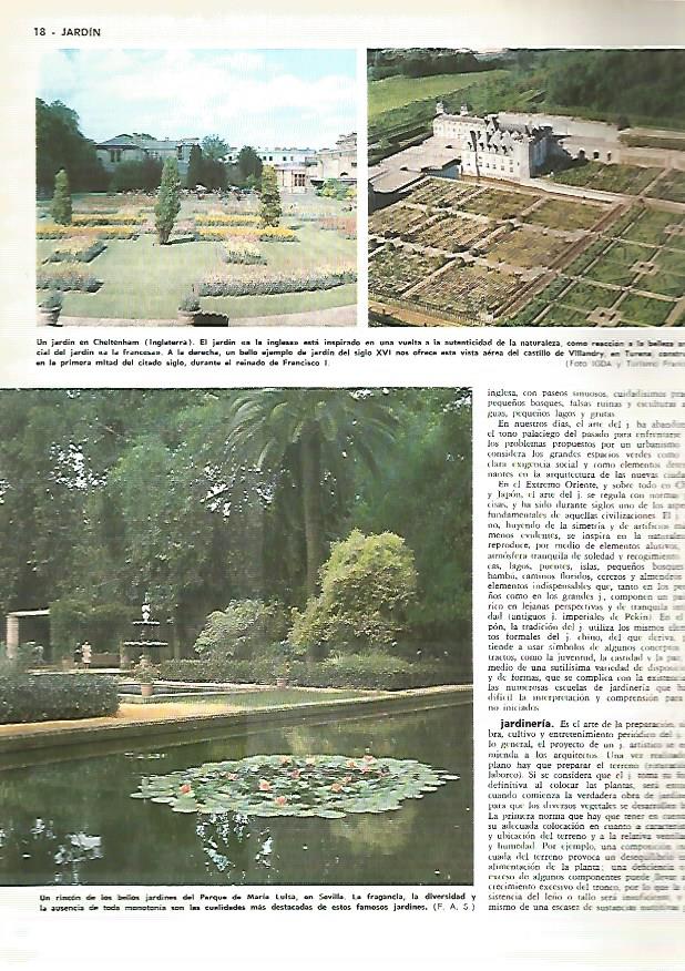 LAMINA MONITOR 0285: JARDIN DE CHELTENHAM Y DE MARIA LUISA EN SEVILLA