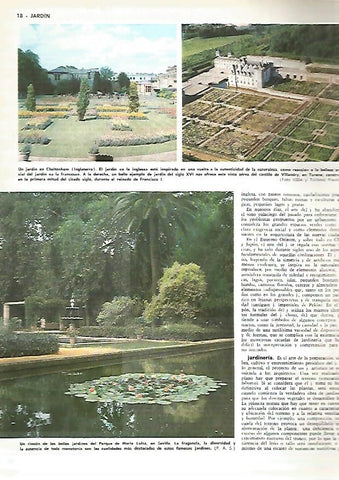 LAMINA MONITOR 0285: JARDIN DE CHELTENHAM Y DE MARIA LUISA EN SEVILLA