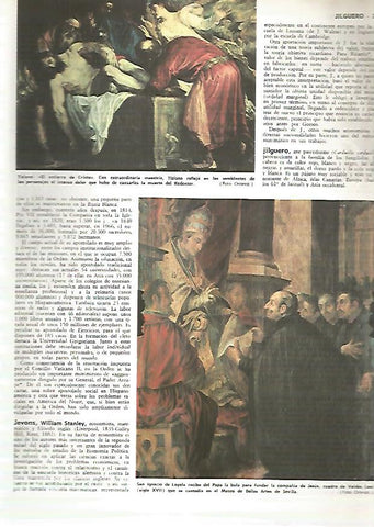 LAMINA MONITOR 0288: EL ENTIERRO DE CRISTO POR TIZIANO. SAN IGNACIO DE LOYOLA POR VALDES LEAL