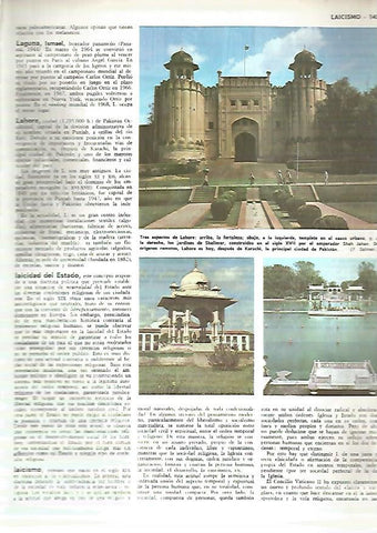 LAMINA MONITOR 0305: VISTAS DE LAHORE PAKISTAN