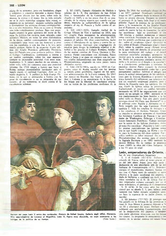 LAMINA MONITOR 0316: RETRATO DEL PAPA LEON X POR SANZIO