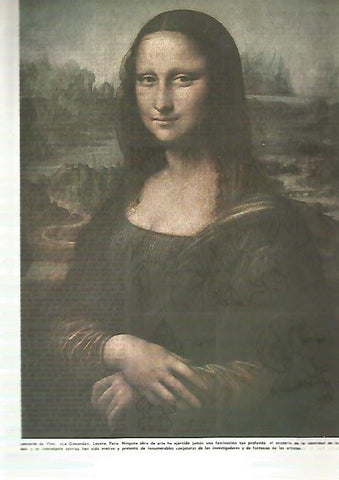 LAMINA MONITOR 0318: LA GIOCONDA POR LEONARDO DA VINCI