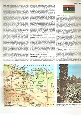 LAMINA MONITOR 0321: MAPA Y CULTIVO DE TABACO EN LIBIA