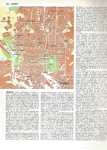 LAMINA MONITOR 0337: PLANO DE MADRID