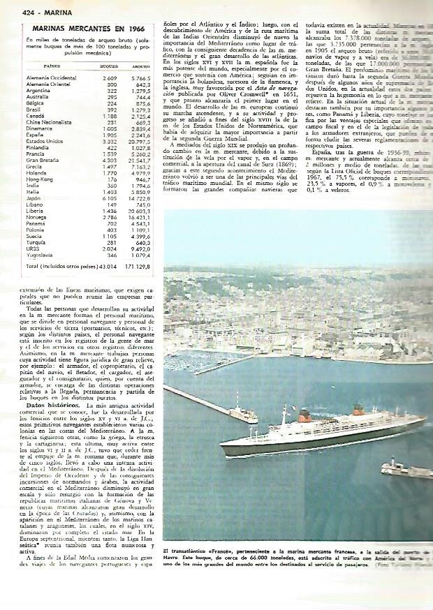 LAMINA MONITOR 0346: EL TRANSATLANTICO FRANCES EN EL PUERTO DE EL HAVRE