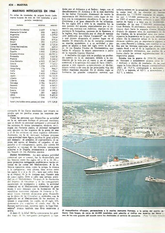 LAMINA MONITOR 0346: EL TRANSATLANTICO FRANCES EN EL PUERTO DE EL HAVRE