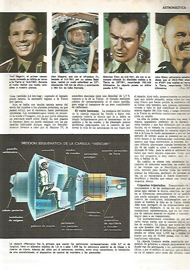 LAMINA MONITOR 0359: CAPSULA MERCURY.ASTRONAUTAS GAGRIN SHEPHARD TITOV Y GLENN
