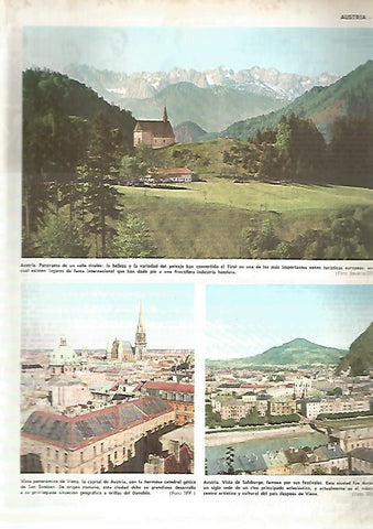 LAMINA MONITOR 0379: VISTA DE EL TIROL AUSTRIACO Y DE VIENA