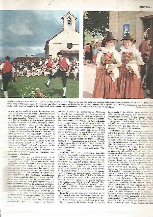 LAMINA MONITOR 0381: FOLKLORE DE AUSTRIA