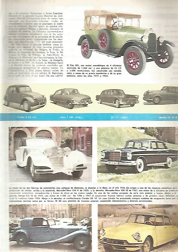 LAMINA MONITOR 0387: FIAT 501. MODELOS DE DAIMIER Y DE BENZ