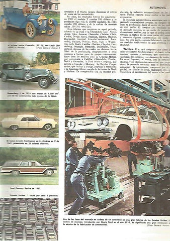 LAMINA MONITOR 0388: EL PRIMER CHEVROLET DE 1911 CON LUIS CHEVROLET AL VOLANTE