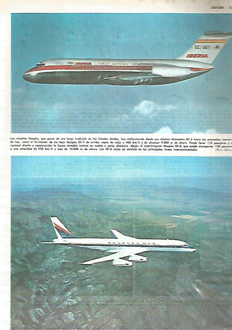 LAMINA MONITOR 0393: AVIONES MODELO DOUGLAS