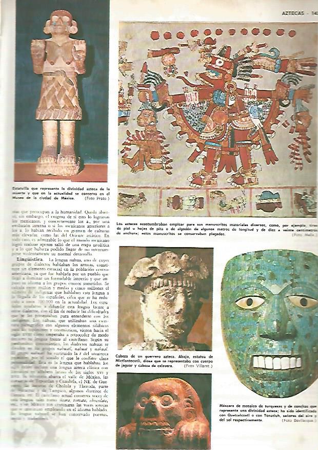 LAMINA MONITOR 0395: ARTE DE LOS AZTECAS
