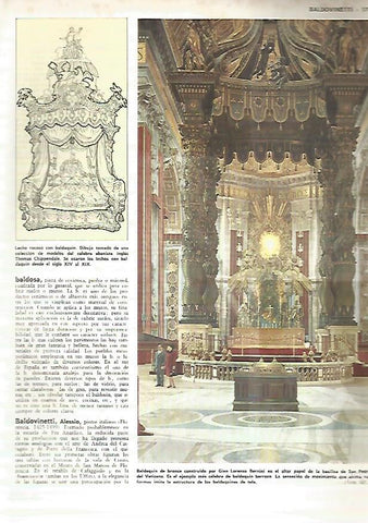 LAMINA MONITOR 0399: BADAQUN DE BERNINI EN EL VATICANO
