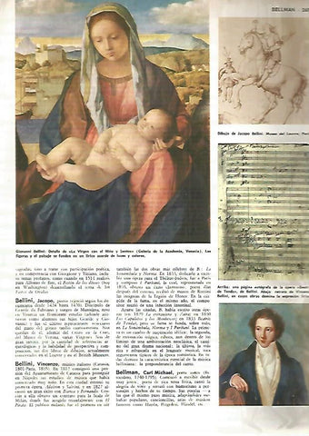 LAMINA MONITOR 0414: DETALLE DE LA VIRGEN CON EL NIÑÑO Y SANTOS POR BELLINI