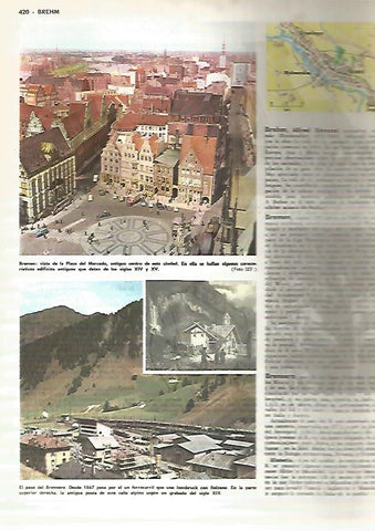 LAMINA MONITOR 0434: VISTAS Y PLANO DE BREMEN