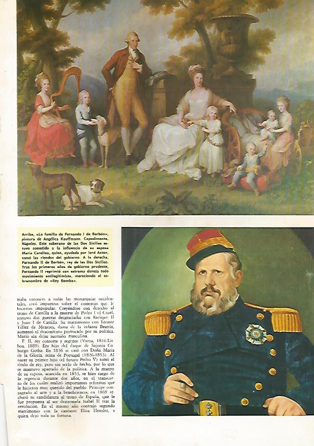 LAMINA MONITOR 0443: LA FAMILIA DE FERNANDO I DE BORBON POR ANGELICA KAUFFMANN