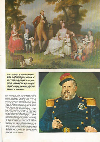 LAMINA MONITOR 0443: LA FAMILIA DE FERNANDO I DE BORBON POR ANGELICA KAUFFMANN