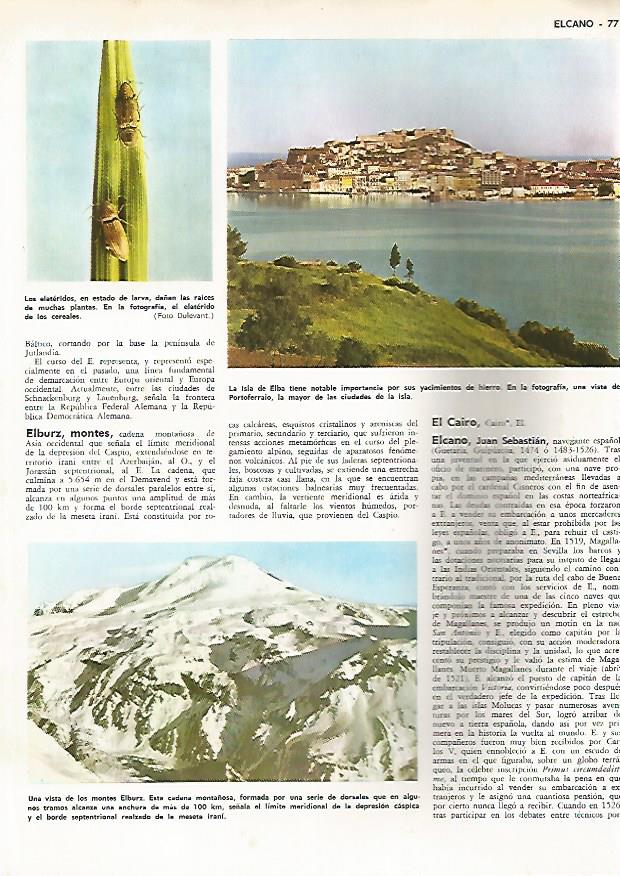 LAMINA MONITOR 0465: VISTA DE LA ISLA DE ELBA. VISTA DE LOS MONTES ELBURZ