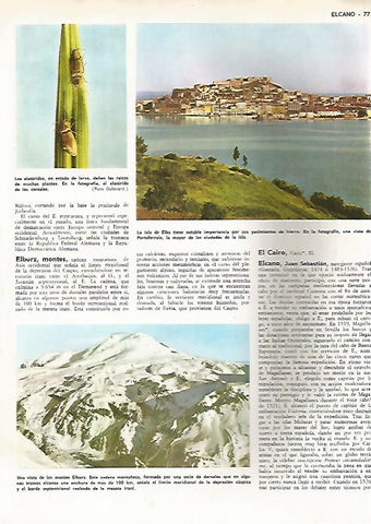 LAMINA MONITOR 0465: VISTA DE LA ISLA DE ELBA. VISTA DE LOS MONTES ELBURZ