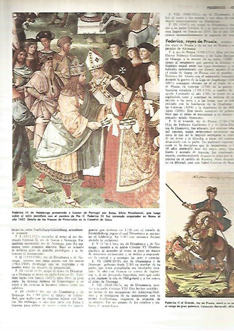 LAMINA MONITOR 0492: FEDERICO III DE HABSBURGO PRESENTADO A LEONOR DE PORTUGAL