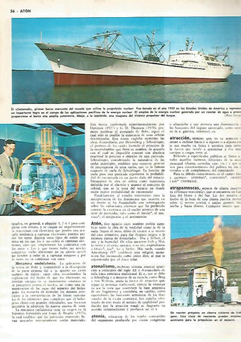LAMINA MONITOR 0373: EL SAVANNAH PRIMER MERCANTE QUE USA PROPULSION NUCLEAR