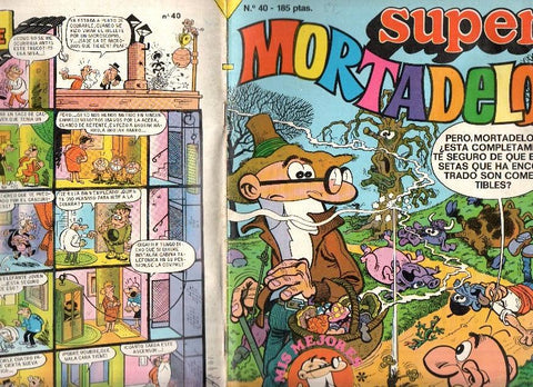 Ediciones B: Super Mortadelo numero 040 (numerado 2 en trasera) (poster central Mortadelo de paleto)