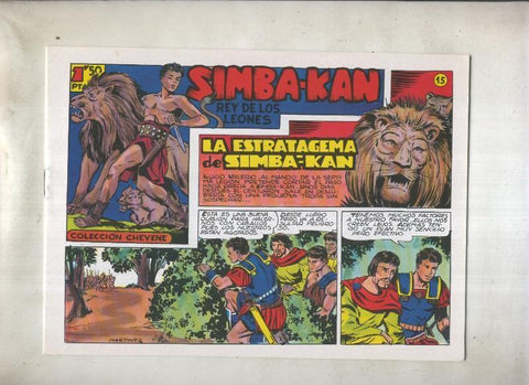 Simba Kan rey de los leones facsimil numero 15: La estratagema de Simba Kan