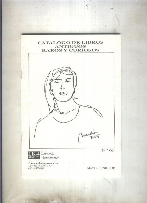 Catalogo de libros antiguos raros y curiosos numero 62 (2005)