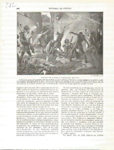 LAMINA 4785: Matanza de judios en Barcelona en el año 1391