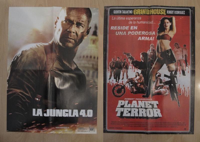 Poster doble cine: La Jungla 4.0 y Planet Terror