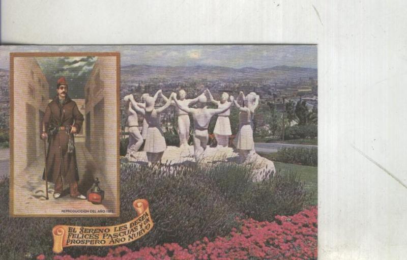 Postal 4105 :El Sereno le desea feliz año nuevo 1975