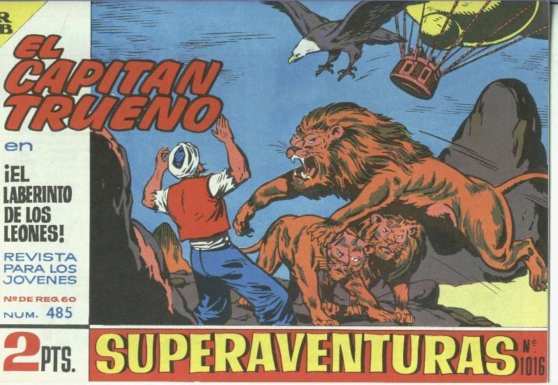 El Capitan trueno facsimil numero 485: El laberinto de los leones