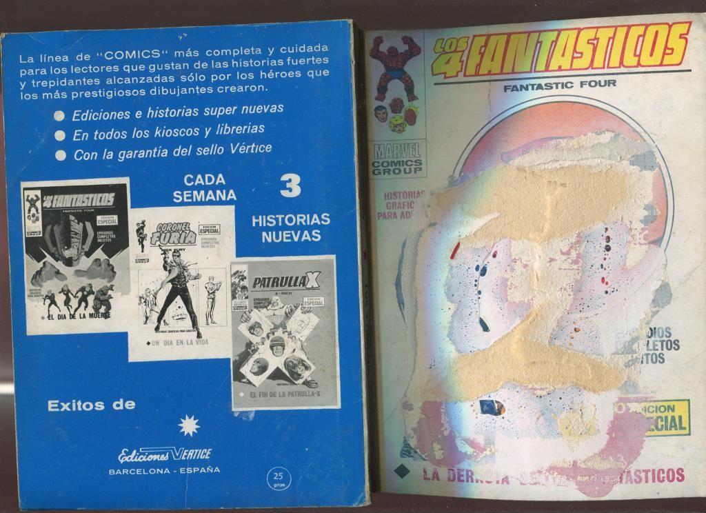Vertice: Los 4 Fantasticos carton numero 28 (cubierta estropeada segun imagen)