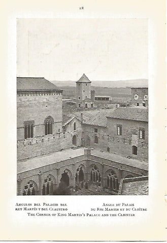 Lamina 578: MONASTERIO DE POBLET. Angulos del Palacio del rey Martin y del claustro