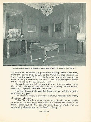 LAMINA 1771: PARIS. Museo Carnavalet. Interior