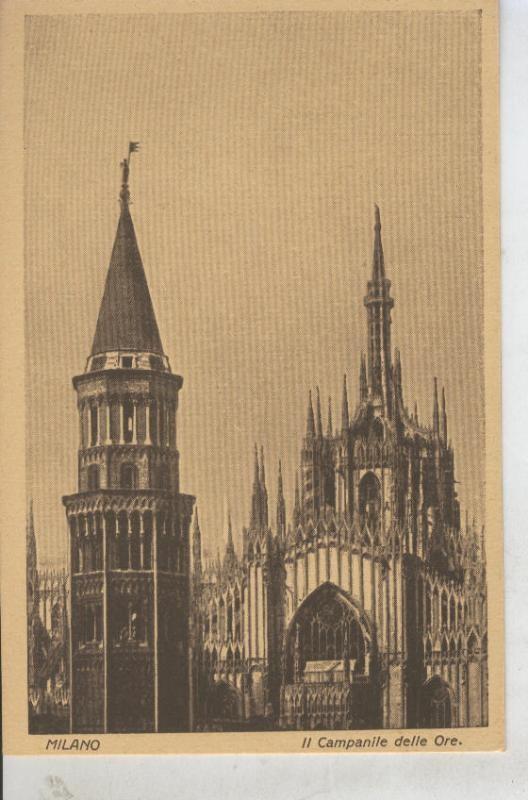 Postal 010856: Il campanile delle Ore, Milano, Italia