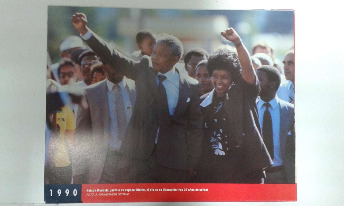 Fotos que hacen historia año 1990: Nelson Mandela el dia de su liberacion