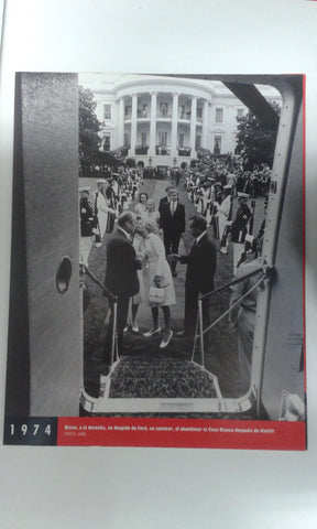 Fotos que hacen historia año 1974: Nixon abandonando la casa blanca despues de dimitir