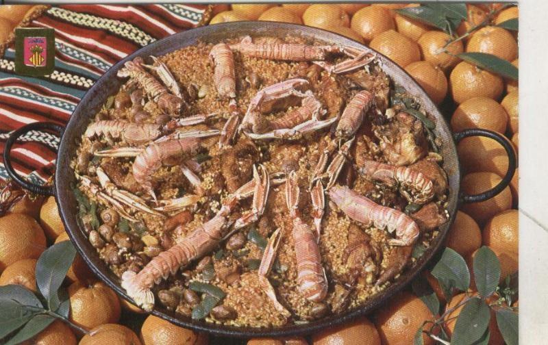 Postal 004248 : Valencia: paella y naranjas