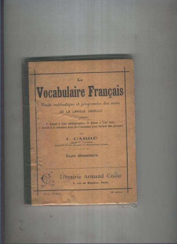 Le vocabulaire Français
