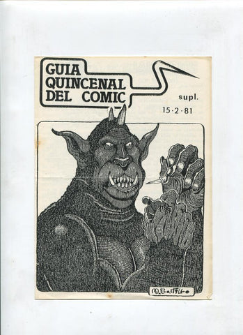 Fanzine: Guia quincenal del Comic suplemento del 15.2.81