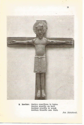 Lamina 617: IGLESIA DE SAN SAVINO DE PIACENZA. Antiguo crucifijo de madera