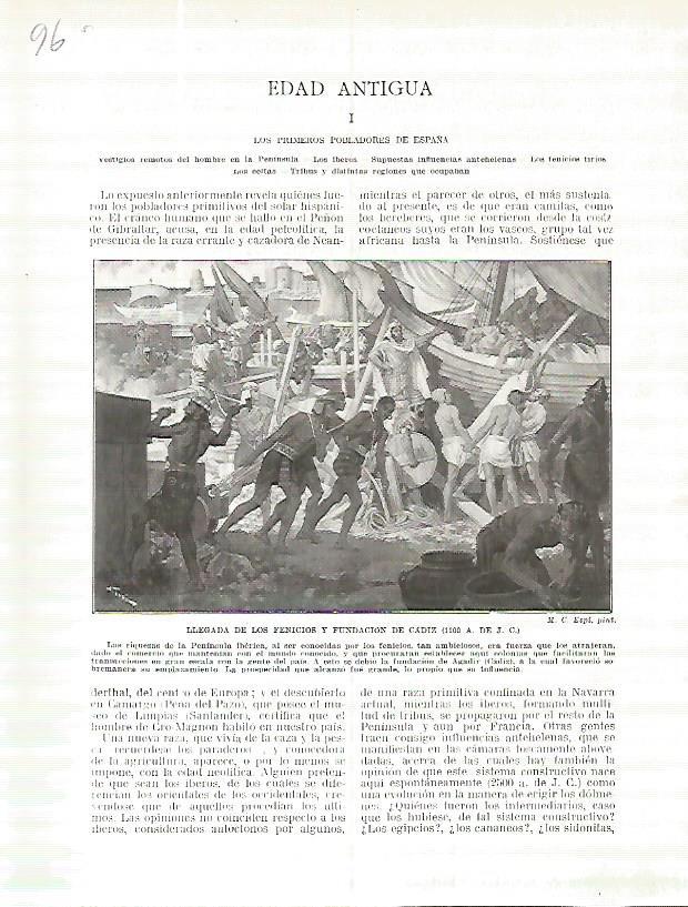 LAMINA 4609: Llegada de los fenicios y fundacion de Cadiz