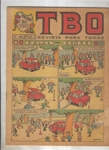 TBO numero 493: Examen para chofer (Blanco), (numerado 3 en trasera)